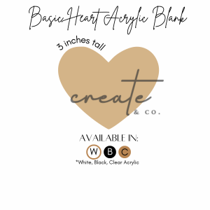 Acrylic Heart Blank