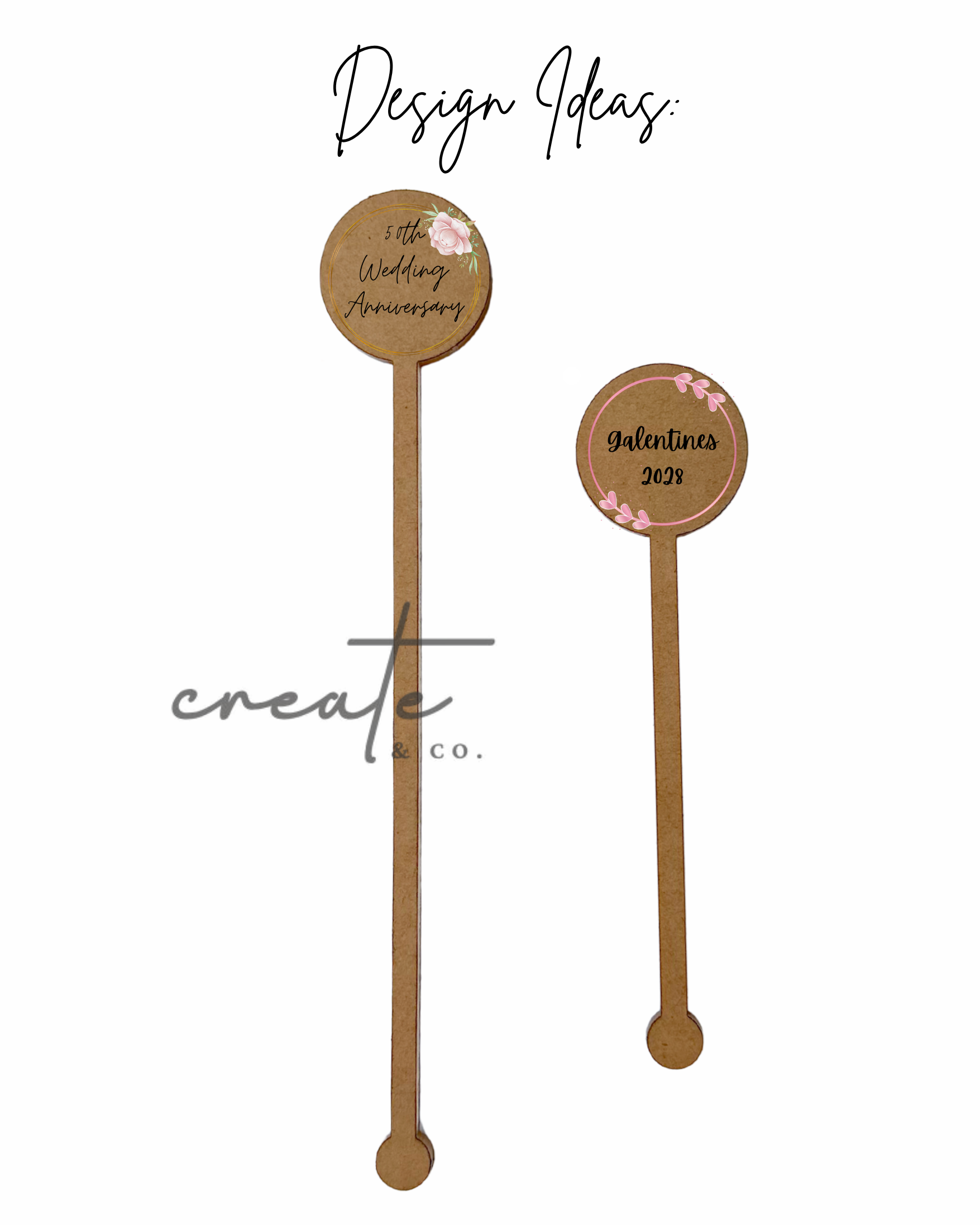 Round Drink Stirrer Acrylic Blank - Image 3