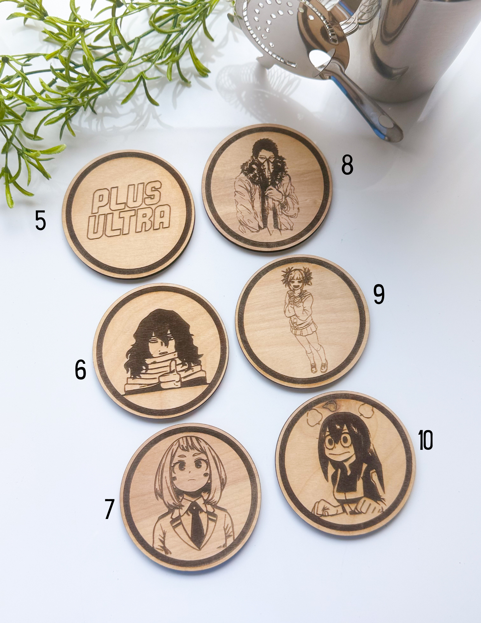 Hero Academia Wood Coasters - Image 3