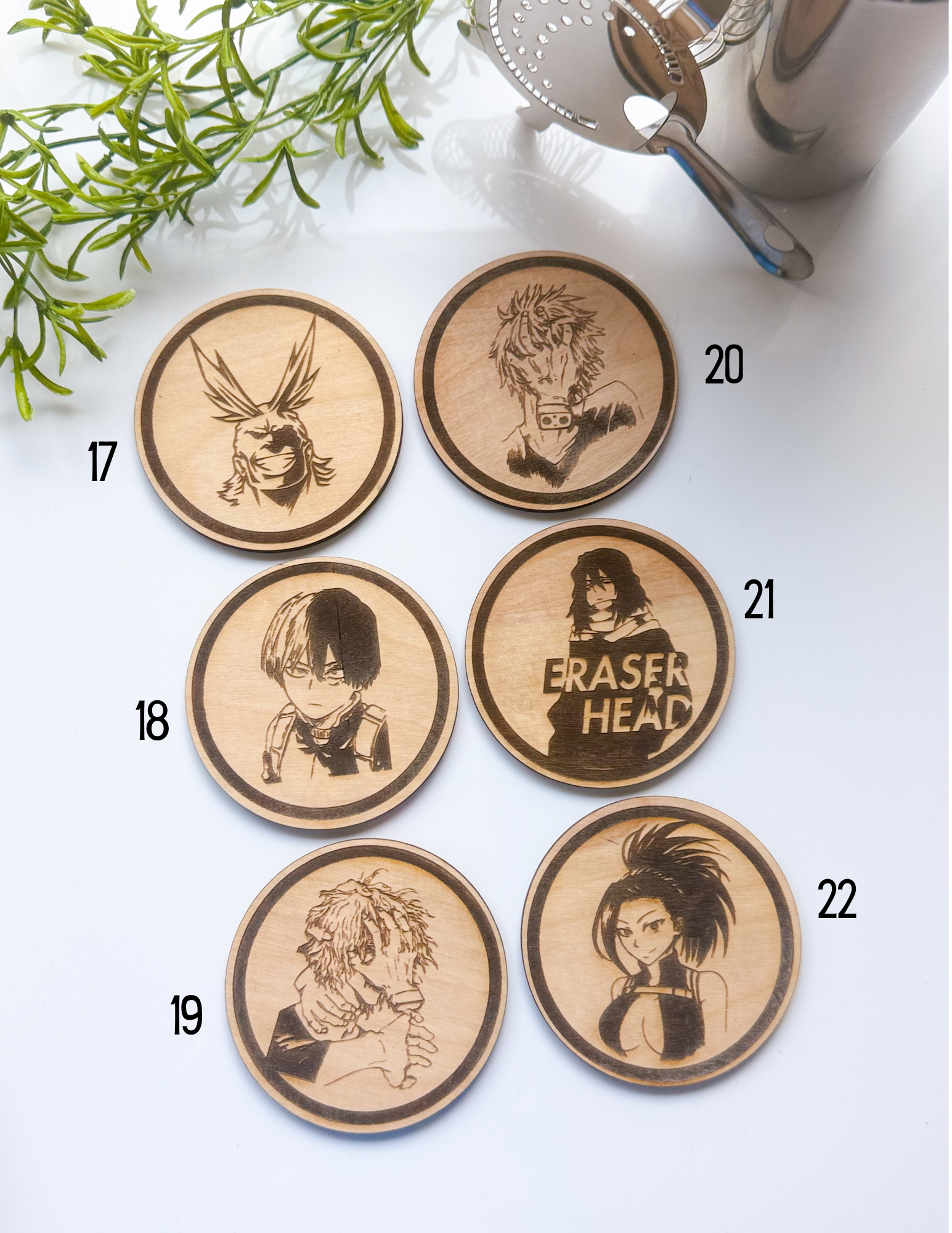 Hero Academia Wood Coasters - Image 5