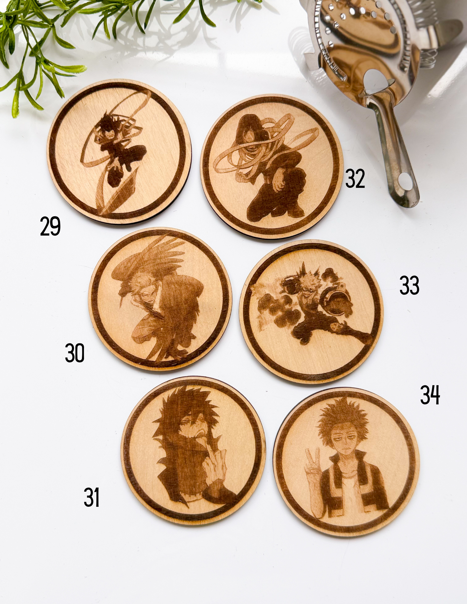 Hero Academia Wood Coasters - Image 7