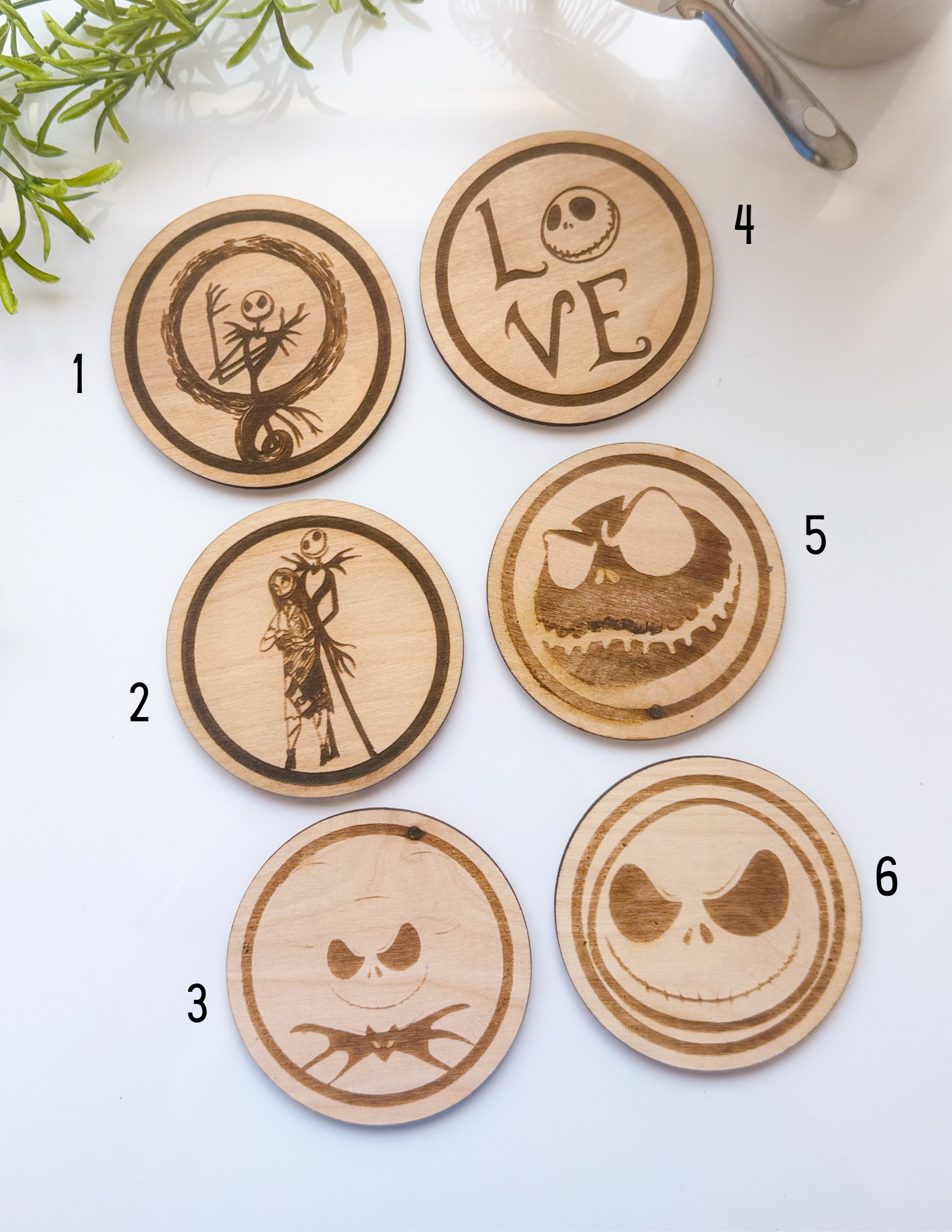 Nightmare Before Christmas Wood Coasters