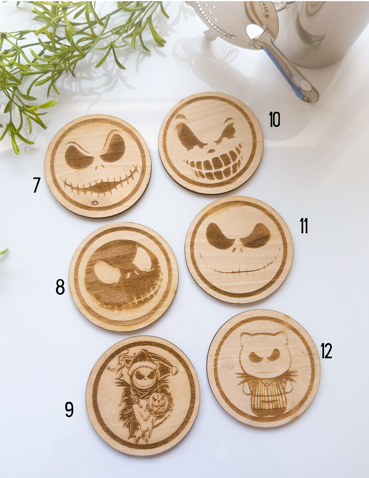 Nightmare Before Christmas Wood Coasters - Image 3