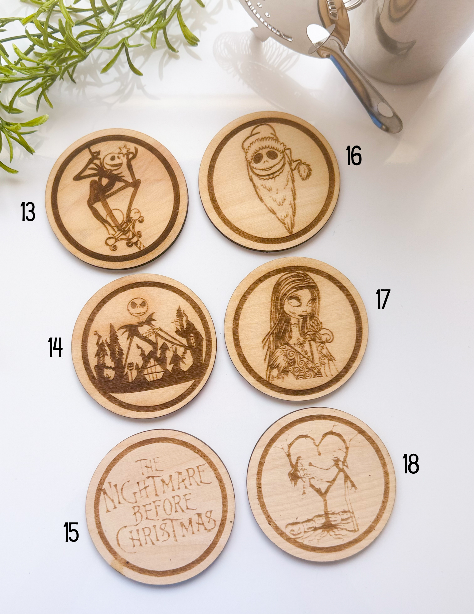 Nightmare Before Christmas Wood Coasters - Image 4