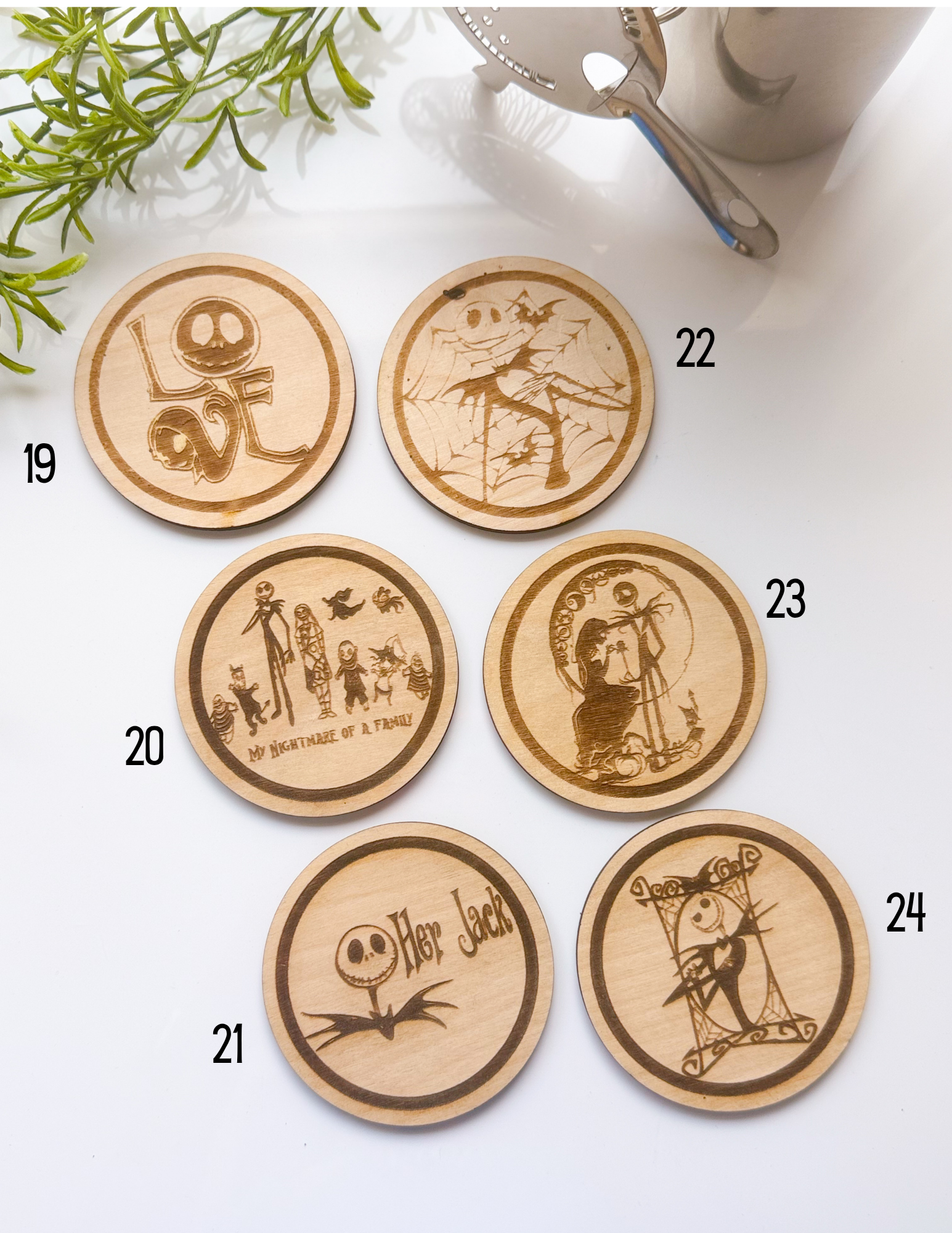 Nightmare Before Christmas Wood Coasters - Image 5