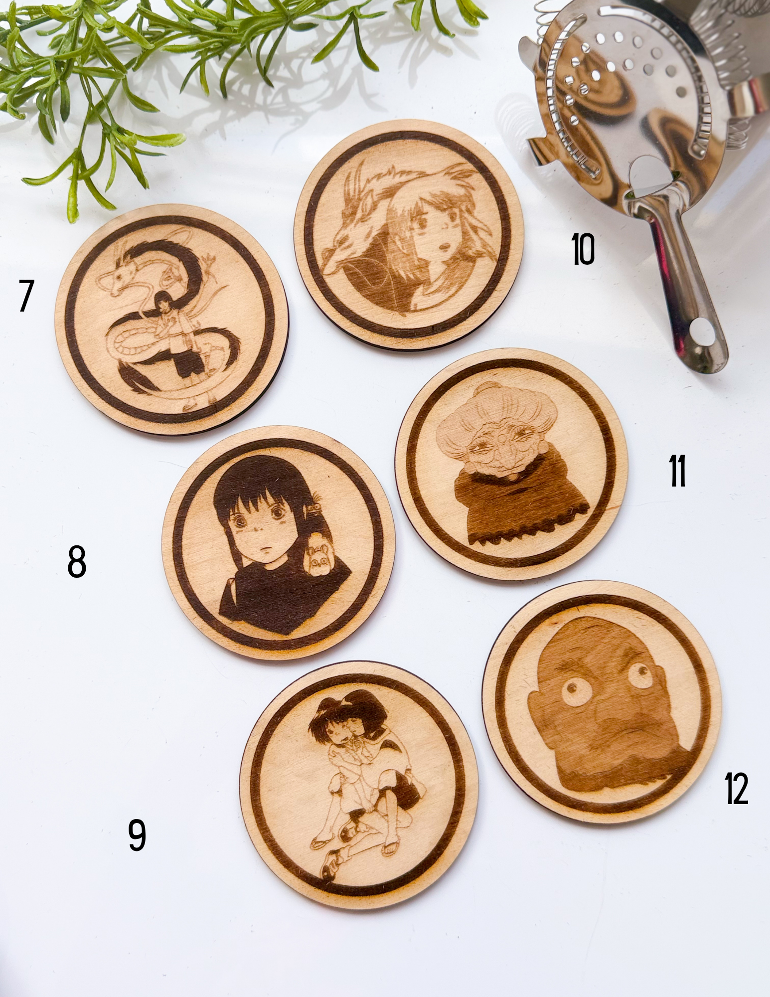 No Face Wood Coasters - Image 3