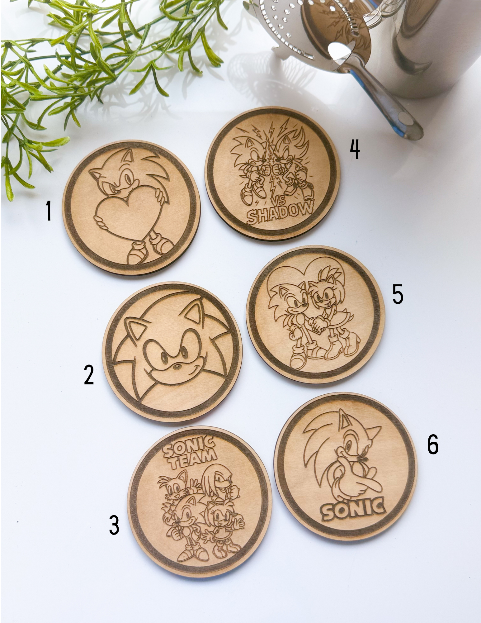 Sonic Wood Coasters