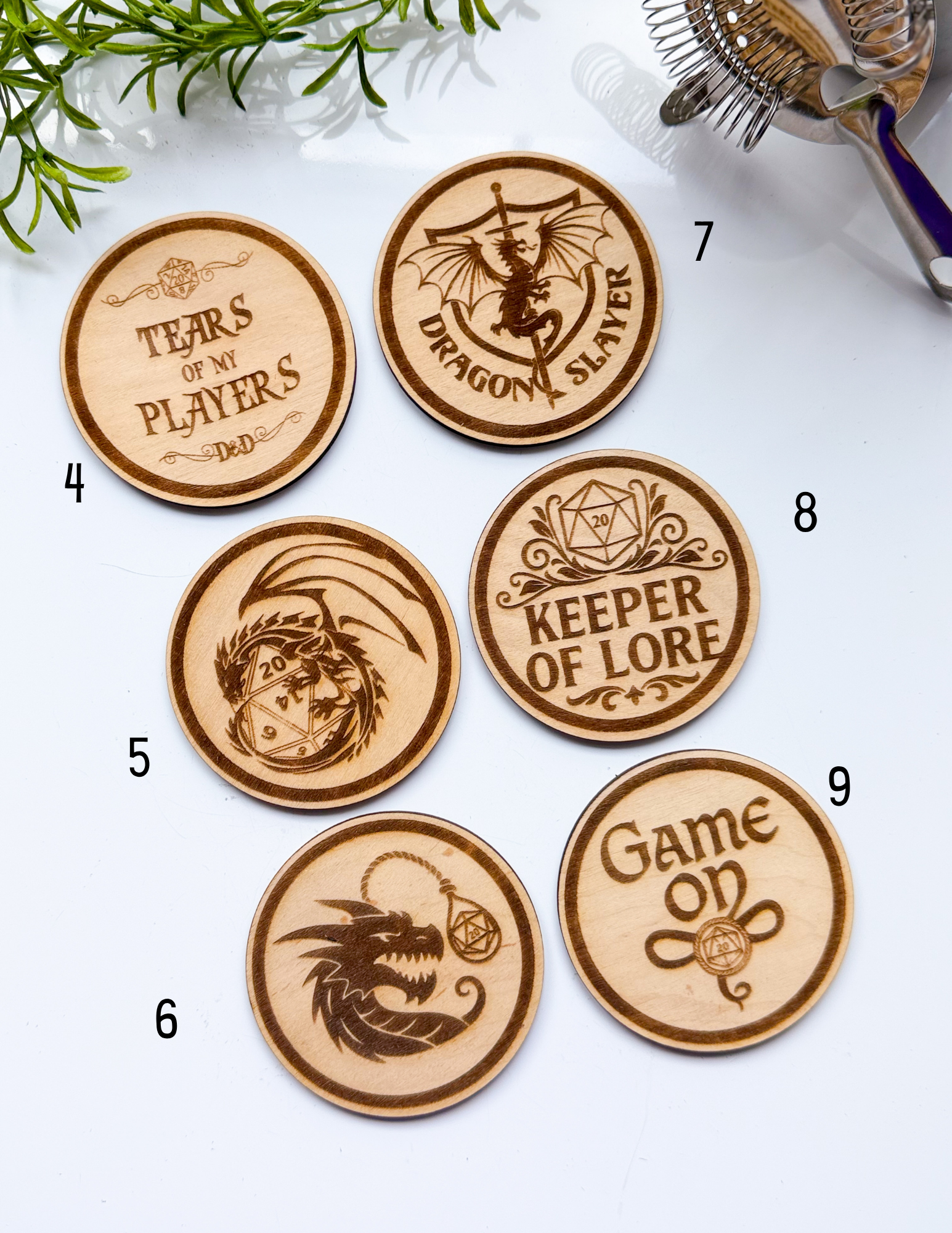 D&D Wood Coasters - Image 3