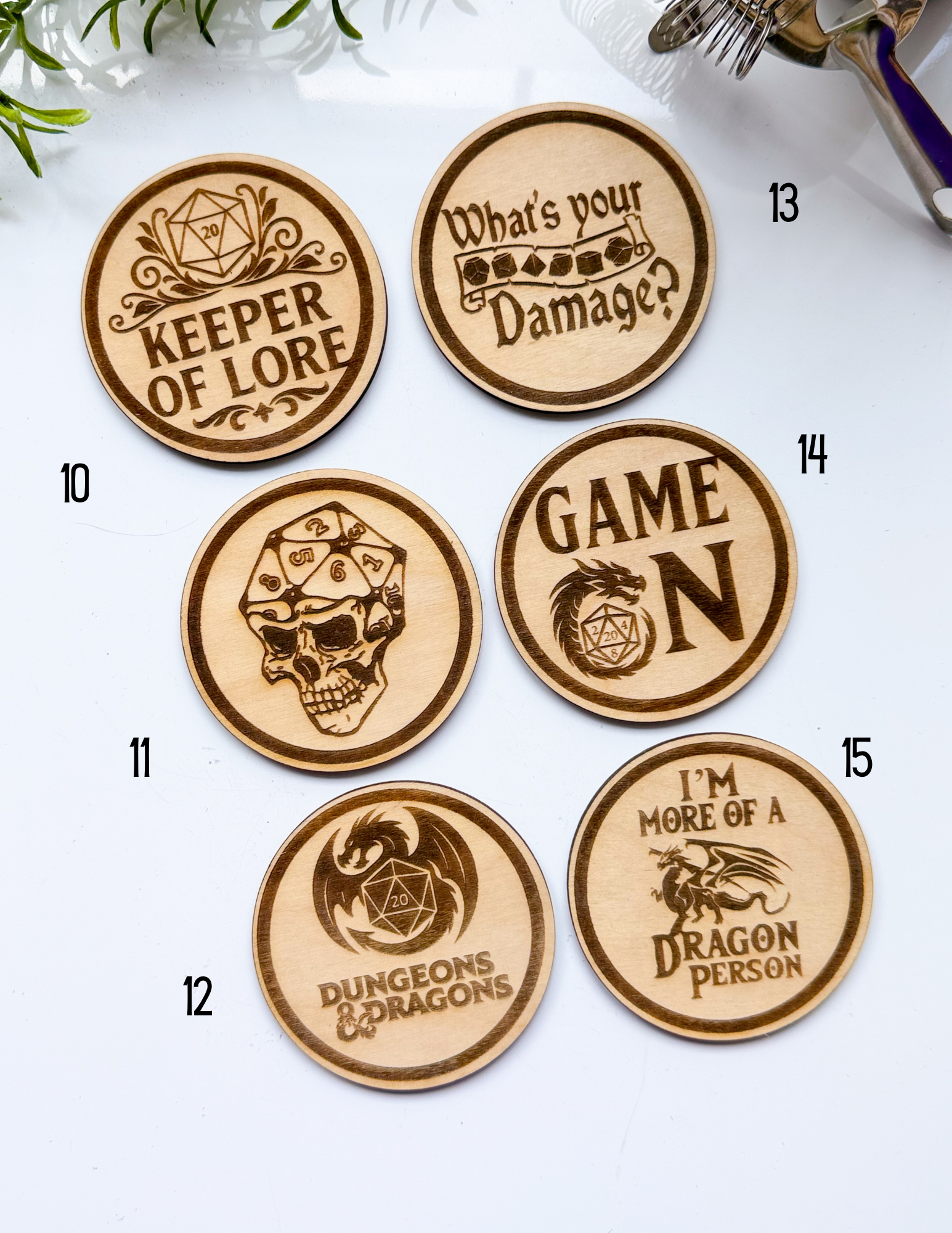 D&D Wood Coasters - Image 4