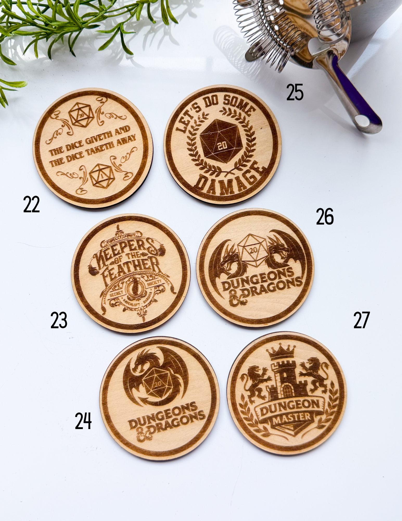 D&D Wood Coasters - Image 6