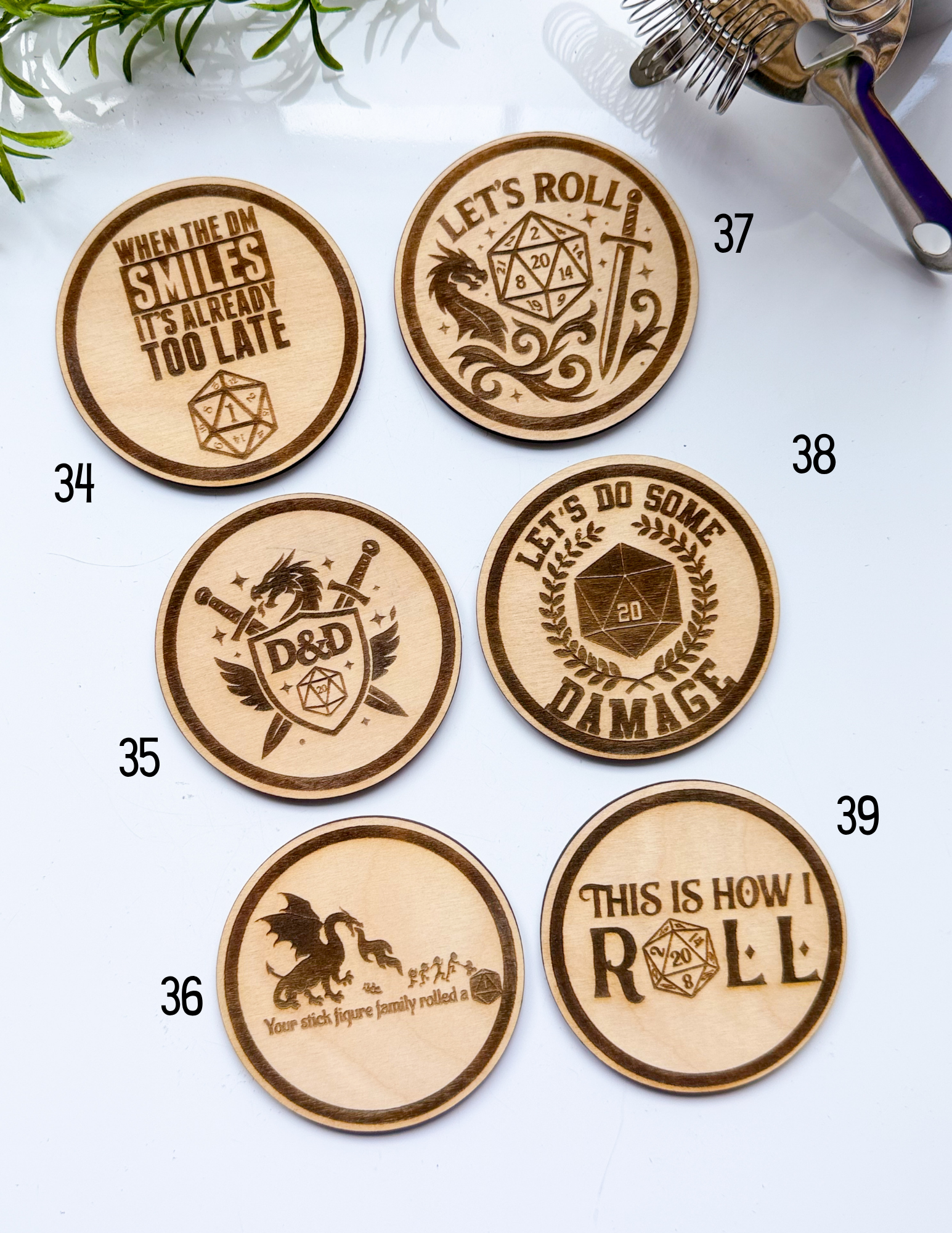 D&D Wood Coasters - Image 8