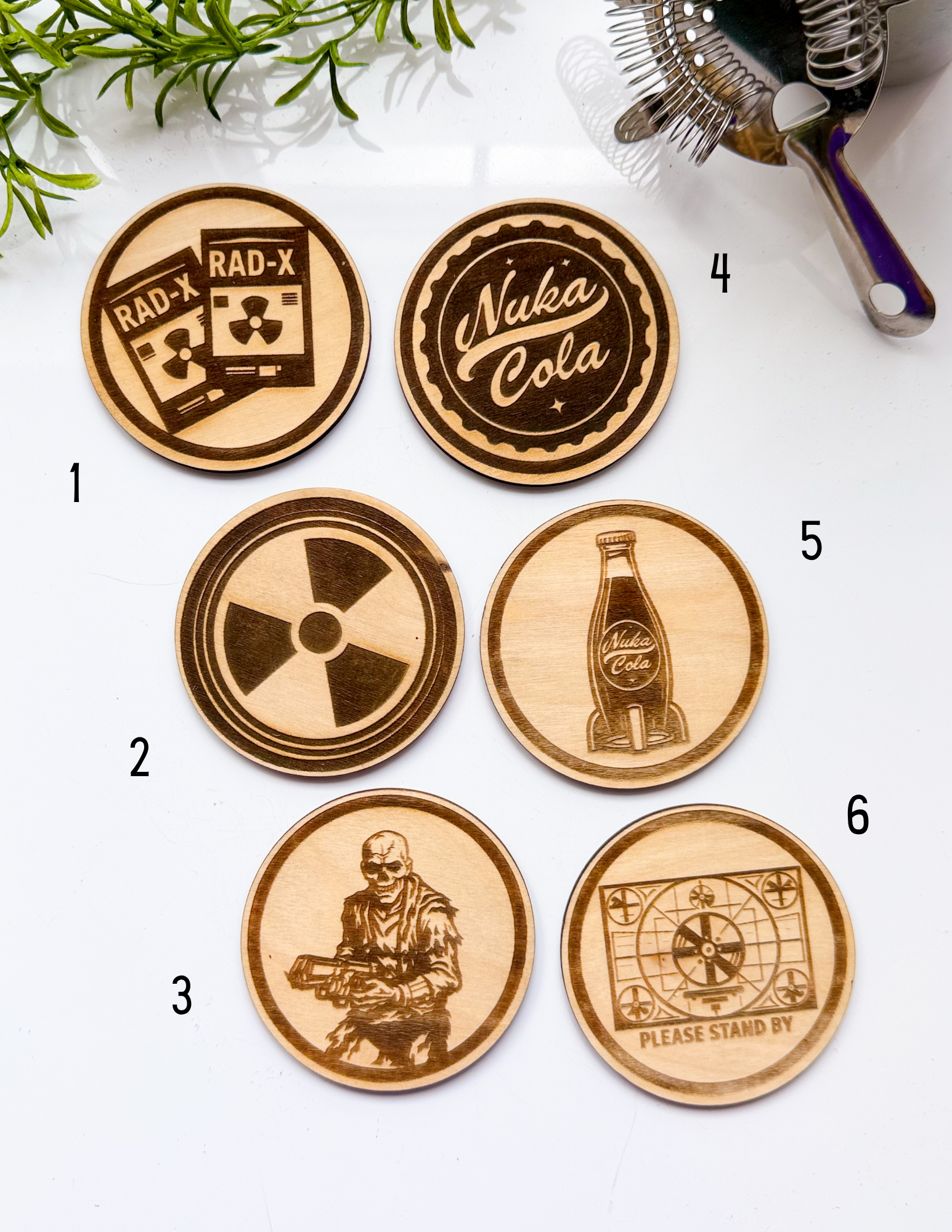 Fallout Wood Coasters