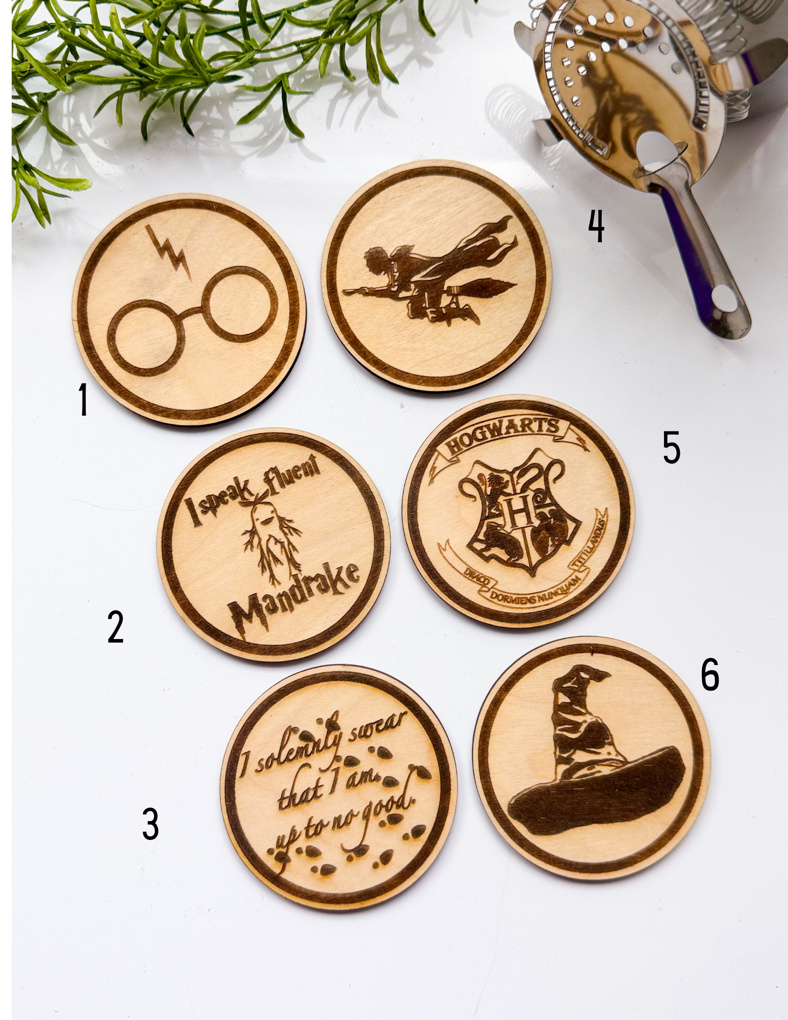 Harry Potter Wood Coasters