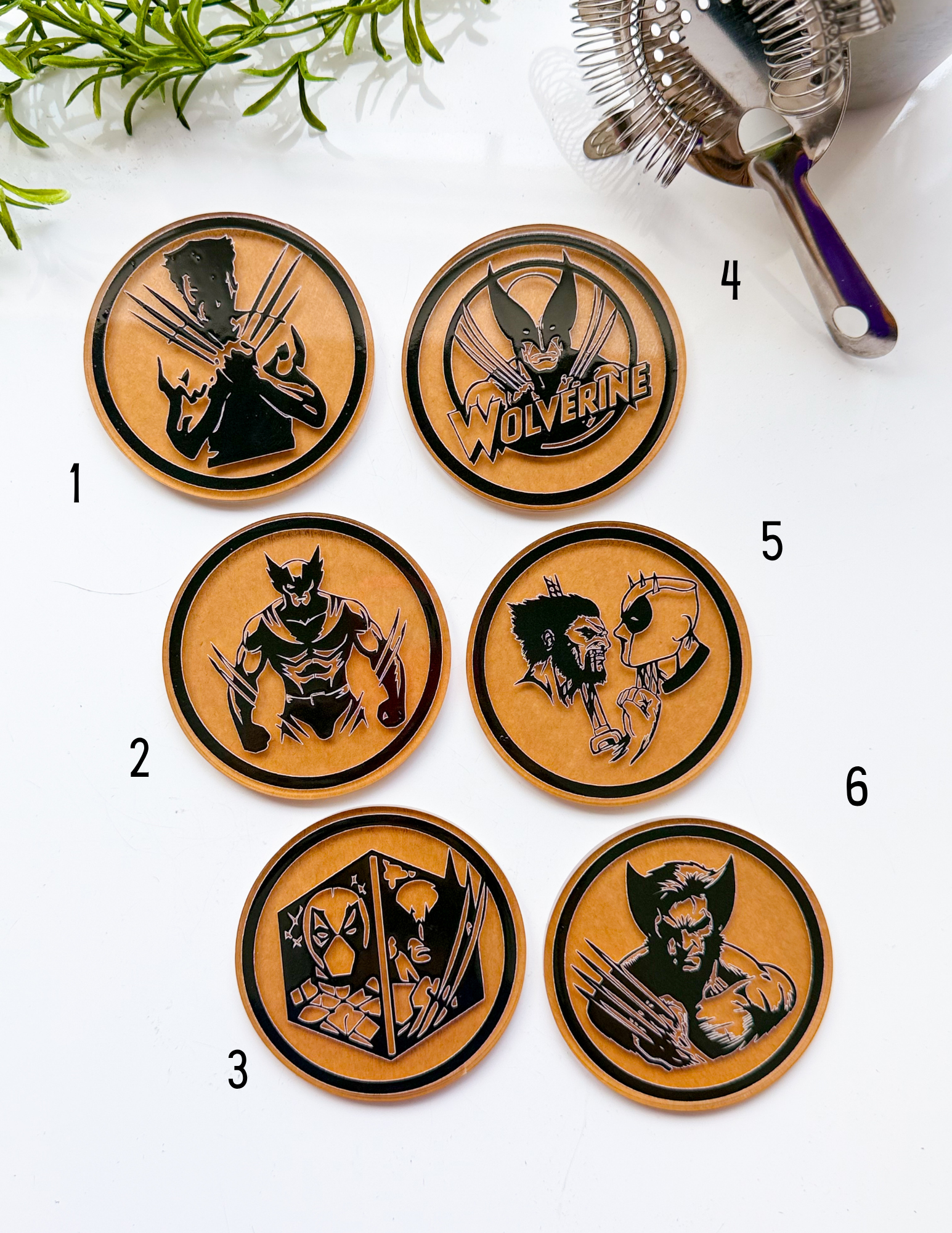 Wolverine Acrylic Coasters
