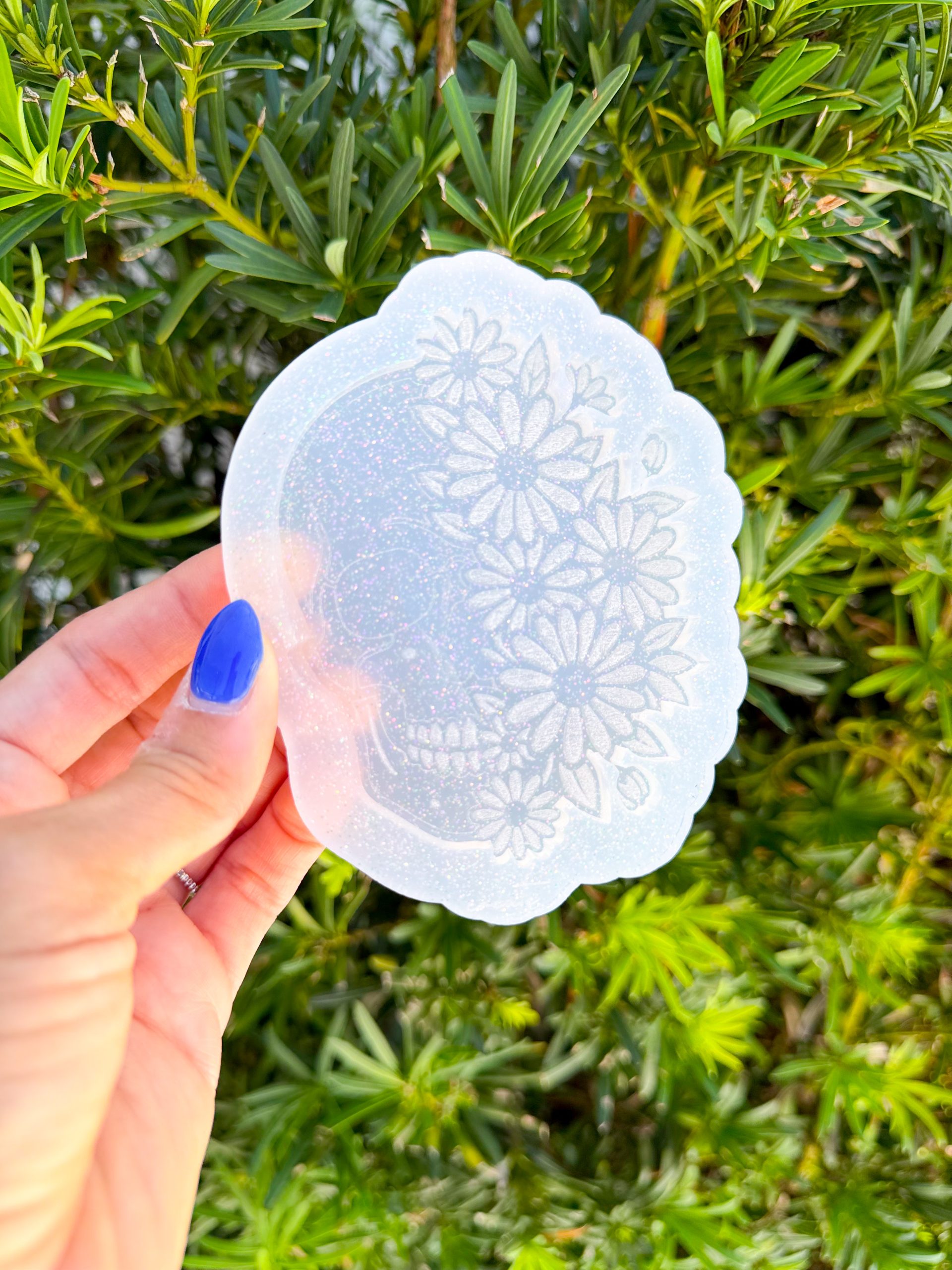 Floral Skull Silicone Mold